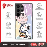 Custom Casing Case Samsung S24 S23 S22 S21 S20 FE Ultra Plus Snoopy HUG AE3289 Hardcase A14