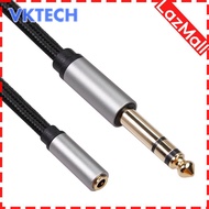 Braided TRS 3.5mm 1/8 Female to 6.35mm 1/4 Male Cable for Headphones Phone PC Audio Accessories