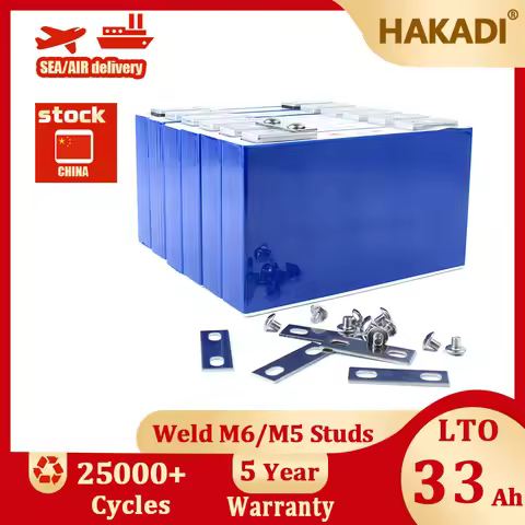 Yinlong 2.3V 33Ah Original Prismatic LTO Rechargeable Batteries 6-24PCS For Solar System DIY Power S