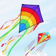 Multi-Tailed Diamond Rainbow Kite Rainbow Strip Diamond Kite Breeze Easy Fly