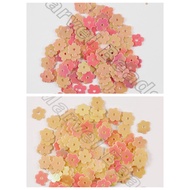 6mm Orange Flower Flat Sequins 10gm/pack (Labuci DIY/embroidery/jahitan manik) Sold by MarvelBeads O