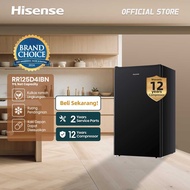 Hisense Kulkas 1 Pintu - RR125D4IBN - 91L Single Door - (Refrigerator) Lemari Es - Black 【Separate C