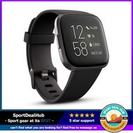 [sgstock] Fitbit FB507BKBK-FRCJK Versa 2 Premium Health and Fitness Smartwatch, Black/Carbon