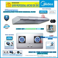 Midea Slim Hood MCH-90F49SS ((90cm)) / Midea Built-in Hob MGH-8216SS ((72cm)) Stainless Steel Body 5