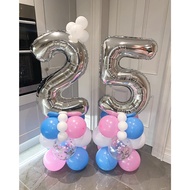 big size balloon 40inches Silver /gold Number Foil Balloon for Birthday, Anniversary & Milestone