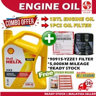 S2U Original Engine Oil Shell Helix HX5 15W40 SN CF A3 B3 4Liter Proton Perodua Toyota Honda Nissan 