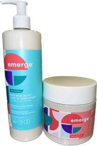 Bundle For Emerge Conditioner For Curly Hair High-Key Smooth Sulfate Free 15oz Bundle with Emerge Fo