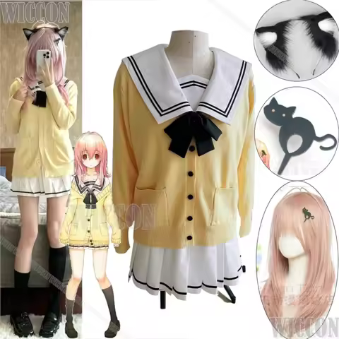 Muko Aoi MIYUKI Anime You and ME and Her: A Love Story Cosplay Costume Girl Shirt Skirt Sweater JK S