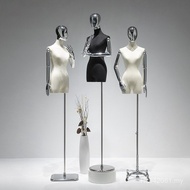 Electroplating Clothing Store High-End Bust Female Korean Version Fake Body Props Model Display Stan
