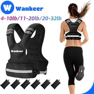 Wankeer Weighted Vest for Men and Women 4-10lbs/11-19lbs/20-30lbs Adjustable Weights Rucking Vest