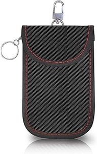 Faraday Bag for Key Fob, Car RFID Key Fob Protector, Double-Layer Carbon Fiber Material Anti-Theft F