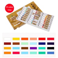 Marie Sภาพจิตรกรรมจีนวางเม็ดสีสีน้ำสี5/12Ml 12/18/24/36หมึกสีภาพวาดเริ่มต้นสมุดวาดรูปอุปกรณ์