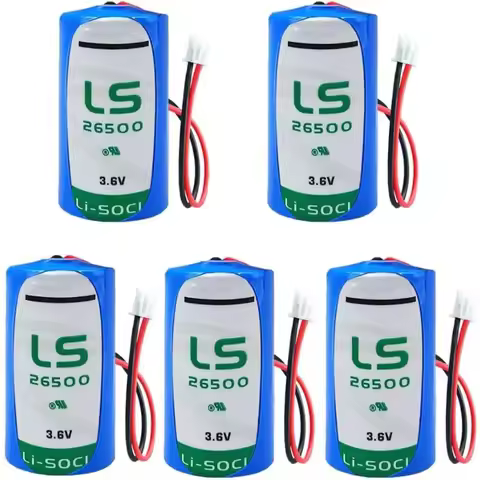 5 Pack LS 26500 C Size 3.6V 7700mAh Lithium Battery for LS26500