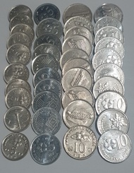 40 keping Koin Malaysia 5&amp;10 sen cetakan lama dan baru (MA-31)