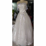 gaun wedding bunga 01/ gaun pengantin second / gaun wedding preloved