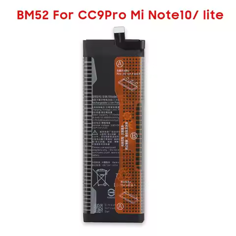 Phone Battery BM52 For Xiaomi CC9Pro Mi Note 10 lite BM4F For Xiaomi CC9 CC9E Mi A3 4030mAh