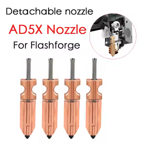 For New FlashForge Ad5x Nozzle Hardened 0.25 0.4 0.6 0.8 Adverturer Ad5x Flashforge Extruder Ad5x Ho