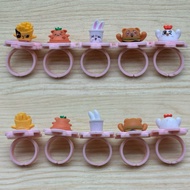 Genuine Bulk Goods Wallace Good Luck Ring French Fries Cat Cute Little Bear Little White Chicken Rin