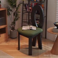 French Retro Dining Chair Household Restaurant Chair Medieval Solid Wood Dining Table Chair Island D