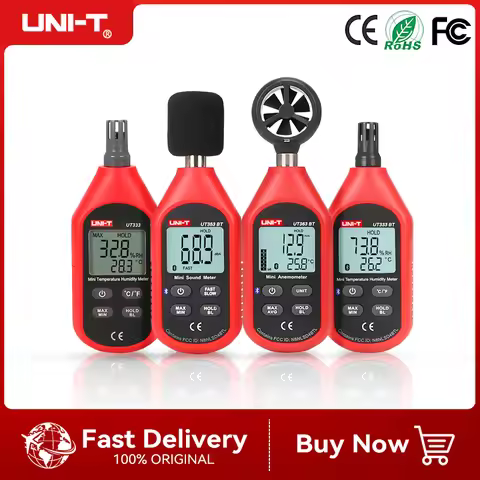 UNI-T UT333/BT Temperature Humidity Meter UT353/BT Sound Meter UT363/BT Anemometer UNI-T UT383/BT Il