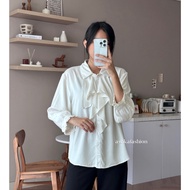 KEMEJA ASOKA Adley Blouse 556 - Loose Plain Formal Shirt - Korean Blouse Women's Top