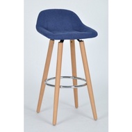 Global House Pulito เก้าอี้บาร์สตูลผ้า Arenas สีน้ำเงิน รับประกันของเเท้!