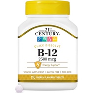 21st Century B 12 2500 mcg Tablet Sublingual, 110 Kiraan