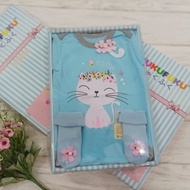 Baby Set Kucing Biru (Kaos Kaki)