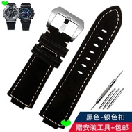 Watch Strap Suitable for GM-110 GM-5600 GA2100 Men's Frosted Genuine Leather Watch Strap