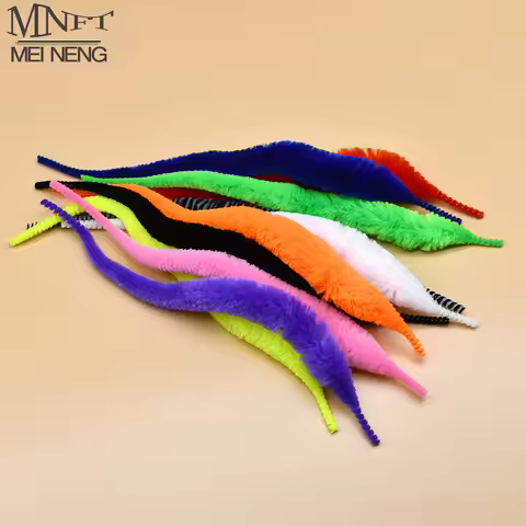 MNFT 12Pcs Mangum Dragon Tails Pike Muskie Steelhead Fly Tying Lure Saltwater Baitfish Fly Snake Wig
