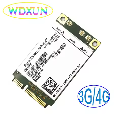 MC7355 DW5808 1N1FY Sierra Wireless Mini PCIE 4G UMTS,HSDPA,HSPA+,LTE,1xRTT,EVDO Rev A,GSM,GPRS for 