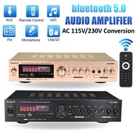 Wireless Bluetooth Audio Power Amplifier - 300W 5.1 Channel Home Theater Stereo Receiver with USB AM