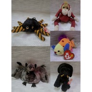 Preloved Ty Baby Toy by6 Creeps Batty Mankey Fish Merlin soft toy plush