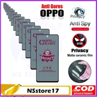 LAYAR Anti-Scratch Ceramic Matte Anti-Spy TG Gaming Screen Oppo A18 A18k A17 A17k A16 A16e A16k A16s