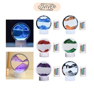 LOVIVER Moving Sand Picture Night Light Lamp Decorative Dynamic Sand Picture Sand Scene
