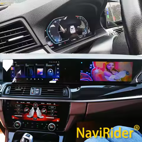 21Inch Android Car Screen + AC Climate Panel + LCD Speedometer For BMW 5 Series F10 F11 2011-2017 Ca