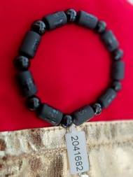 Vòng tay đá Obsidian tự nhiên đen khúc trúc mix hạt tròn hợp tất mệnh Thủy