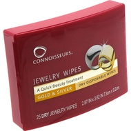 Connoisseurs Jewellery Cleaning Wipes | 25 Polishing Wipes for Gold & Silver Jewellery | Anti-Tarnis