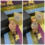 Lady fashion watch branded coach / jam tangan wanita