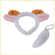 ST Kids Animal Costume Sheep Ears Headband Tail 2pcs Set