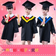 Childrens Doctoral Gown Ceremony Clothes Kindergarten Graduation Robe Nursery School Graduation Phot