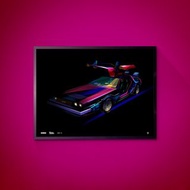Classic Cars-DeLorean-DMC12 /Art Print/掛畫/限量