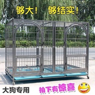 Dog Cage Children Large Dog Two Dogs Dog Cage Children Double Room with Partition Household Double Door Dog Cage Alaska