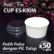 Pack of 50 pcs - Cup 5oz Ice Cream Patterncup - 5 oz Yogurt Paper Cup