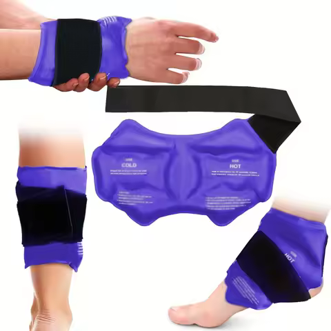 Ankle Brace Ice Pack Wrap For Sport Injuires Hot & Cold Compress Use Large Reusable Gel Cold Pack An