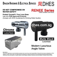 Luxurious Elegant Stylish Renee PUB Approved Chrome Plated Angle Valve For Shower Bidet Spray Water 