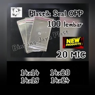 Opp plastic packaging size 14x14, 14x18, 14x20, 14x24 ~ MEDIUM 20 MICRON.