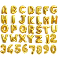 3D Foil Balloon Gold Alphabet number Balloon Belon Event Wedding Birthday Party Balloon Decoration C