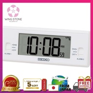 Seiko Clock Alarm Clock Cubic Clock Digital Electric Wave White 48×123×30mm SQ321W