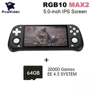 POWKIDDY RGB10 MAX2 - 64GB Version - Handheld Retro Games Console Black